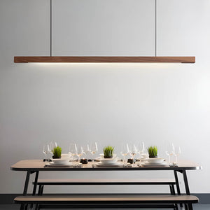 Modern Wooden Linear Pendant Light