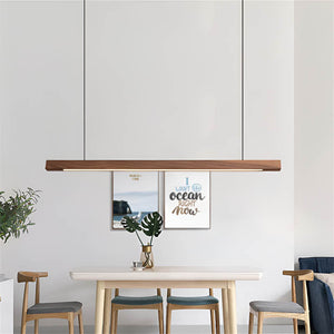 Modern Wooden Linear Pendant Light