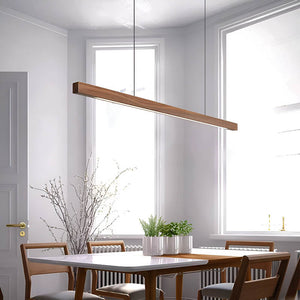 Modern Wooden Linear Pendant Light