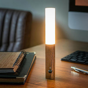 Wooden Motion Sensor Wall Light USB Rechargeable