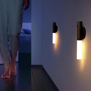 Wooden Motion Sensor Wall Light USB Rechargeable