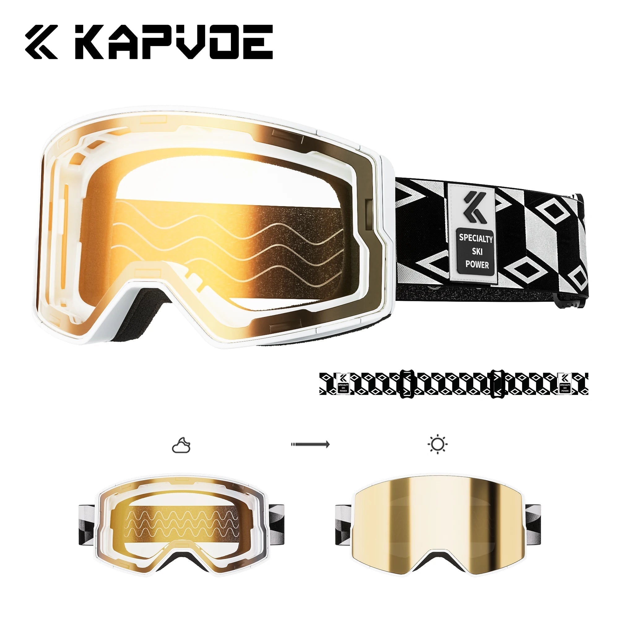 Otg Magnetic Double Lens Ski Goggles Uv400 Anti Fog Eyewear 1005008041853700-05
