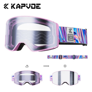 Otg Magnetic Double Lens Ski Goggles Uv400 Anti Fog Eyewear 1005008041853700-05