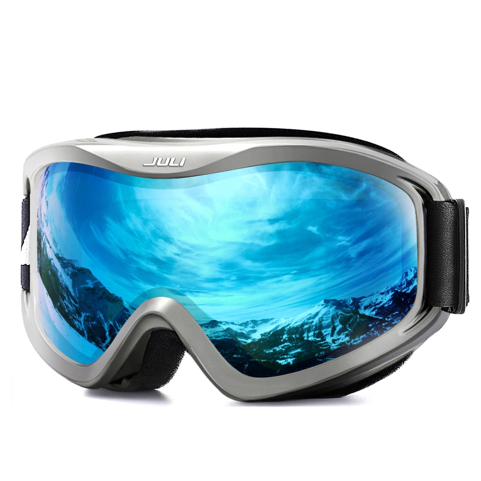 Otg Ski Goggles Double Lens Anti Fog Uv400 Helmet Compatible Strap 32848676645-C1 Vermillion Red