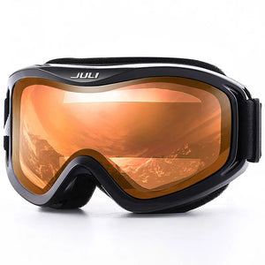 Otg Ski Goggles Double Lens Anti Fog Uv400 Helmet Compatible Strap 32848676645-C1 Vermillion Red