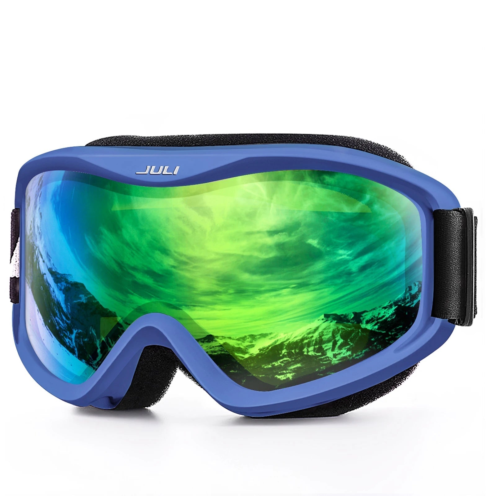 Otg Ski Goggles Double Lens Anti Fog Uv400 Helmet Compatible Strap 32848676645-C1 Vermillion Red
