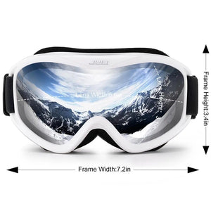 Otg Ski Goggles Double Lens Anti Fog Uv400 Helmet Compatible Strap 32848676645-C1 Vermillion Red