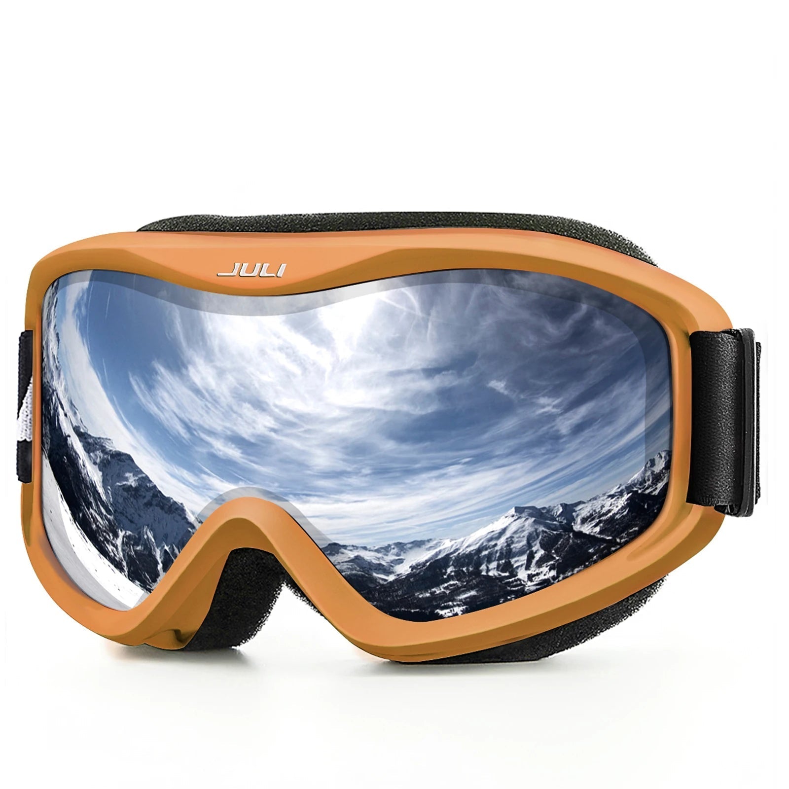 Otg Ski Goggles Double Lens Anti Fog Uv400 Helmet Compatible Strap 32848676645-C1 Vermillion Red