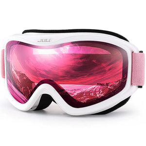 Otg Ski Goggles Double Lens Anti Fog Uv400 Helmet Compatible Strap 32848676645-C1 Vermillion Red