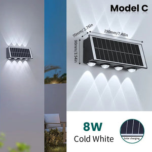 Outdoor Solar LED Wall Light Up and Down Waterproof Garden Lamp