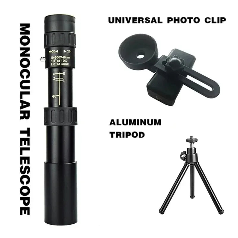 Portable 10 To 30X40 Zoom Monocular Telescope With Bak4 Prism 1005007849941399-TYPE 1 SET
