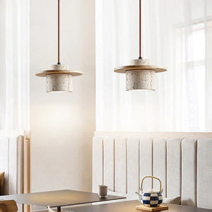 Modern Chic Travertine Pendant Light
