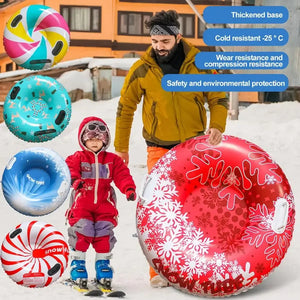 Pvc Inflatable Snow Tube Sled Ring With Safety Handles 1005008575869671-A-Blue