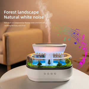 Raindrop Aroma Humidifier Essential Oil Diffuser With Colorful Light White Noise 1005010114636148-US