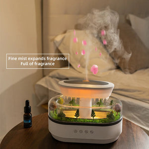 Raindrop Aroma Humidifier Essential Oil Diffuser With Colorful Light White Noise 1005010114636148-US