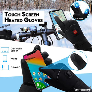 Rechargeable Heated Winter Gloves With 3 Temperature Settings Waterproof Windproof 1005009945519487-HG4-Grey