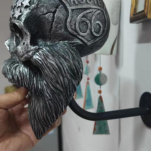 Resin Skull Helmet Holder Wall Mount for Motorcycle & Gear