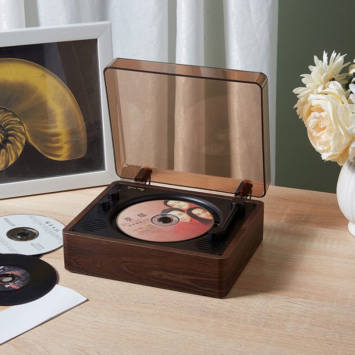 Portable Retro CD Player with Bluetooth and Built-In Speakers