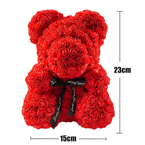 Rose Teddy Bear With Box Lights For Valentines Gifts For Her 1005006439133182-Flesh Pink