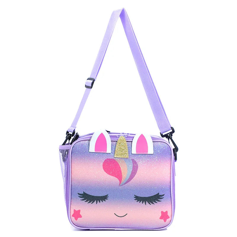 Plush Unicorn Insulated Kids Bag Radium Color