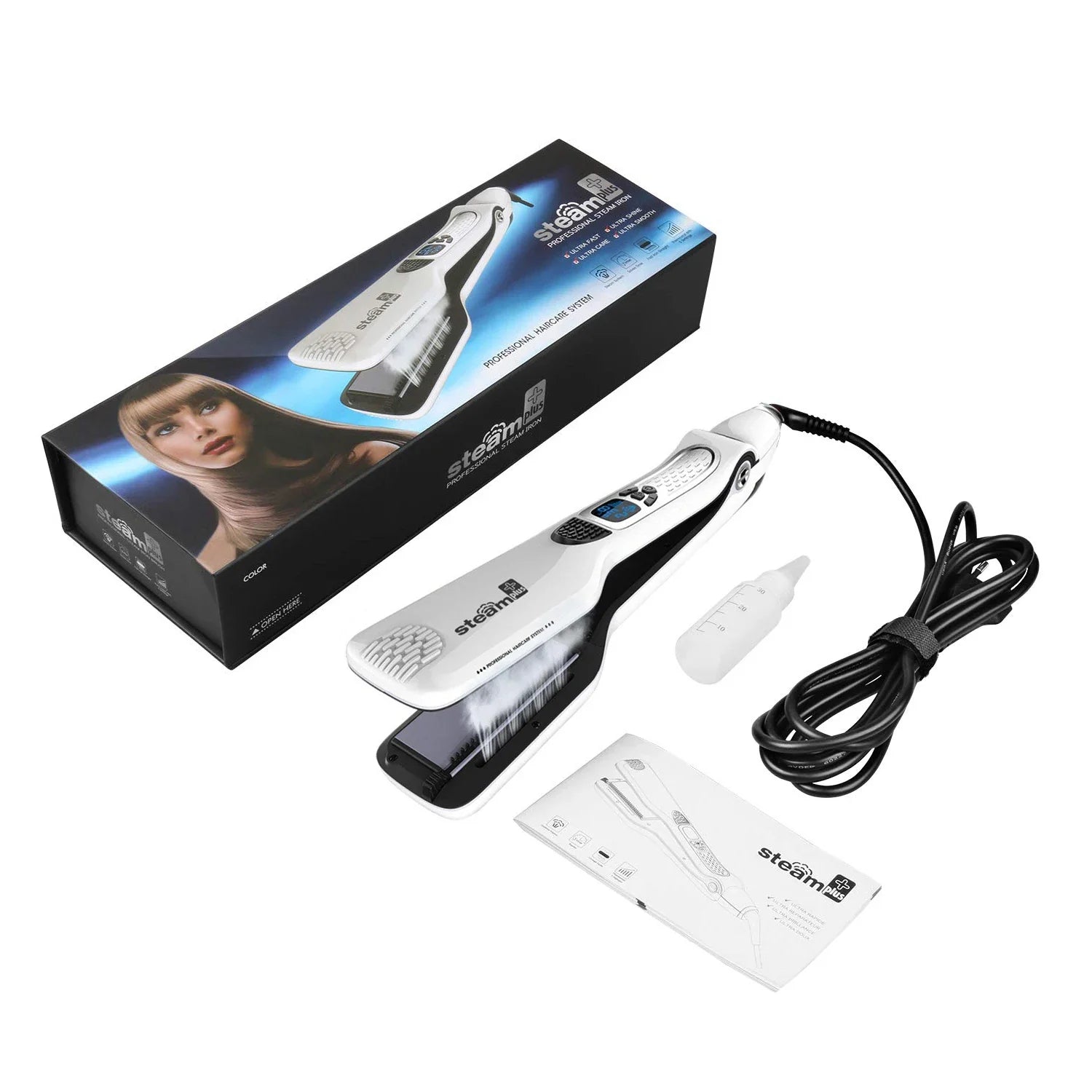 Steam Flat Iron with Ceramic & Tourmaline Plates
