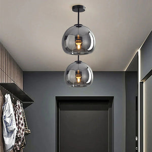 Modern Simple Copper Glass Ceiling Light