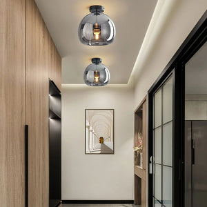 Modern Simple Copper Glass Ceiling Light