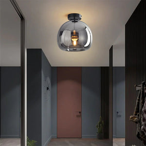Modern Simple Copper Glass Ceiling Light