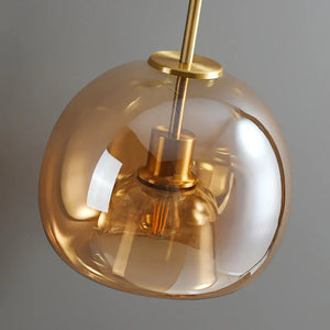 Modern Simple Copper Glass Ceiling Light