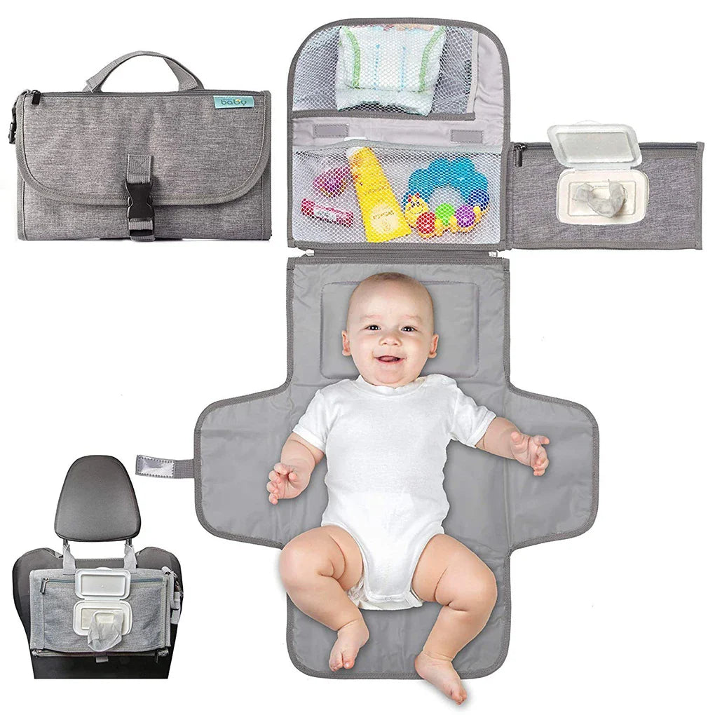 Portable 3 in 1 Baby Changing Pad with Pockets