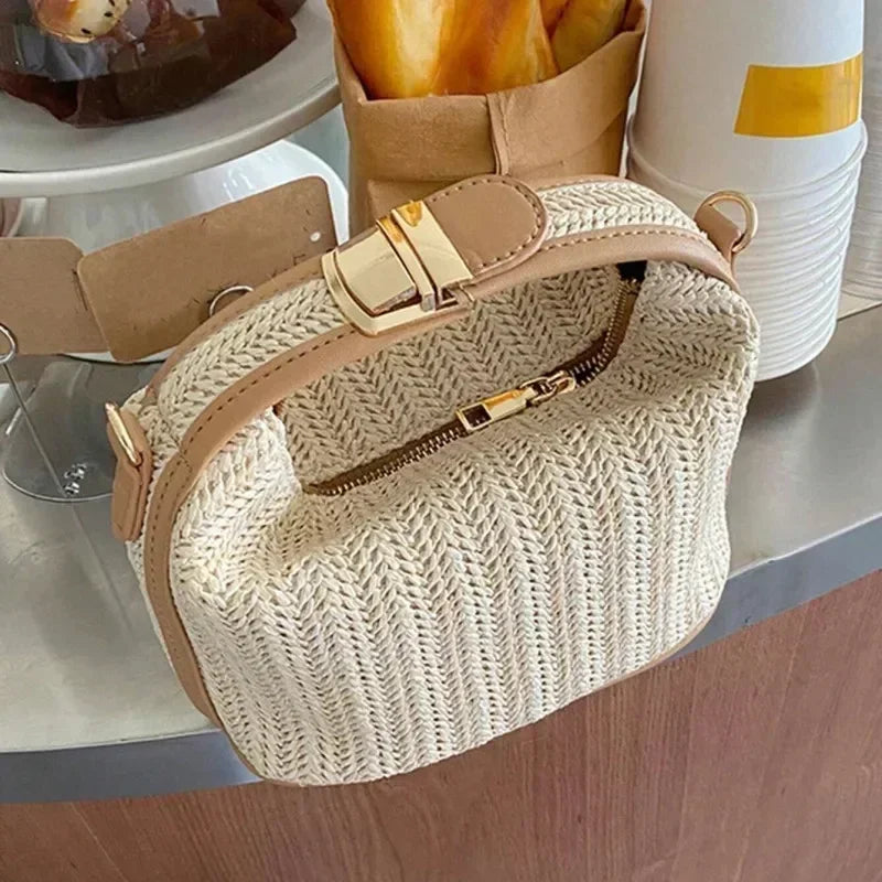 Small Straw Woven Bucket Shoulder Bag, Valentines Gifts For Her 1005009939477154-al