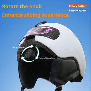 Smart Led Ski Helmet For Adults With App Control And Bluetooth 1005010185017486-BLACK
