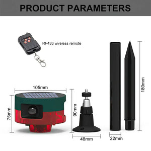 Solar Infrared Motion Sensor Alarm With Strobe Light And Remote Control 1005008212660096-al