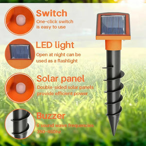 Solar Powered Animal Repeller Spiral Stake For Mice Snakes 1005009234398797-ZS057-1 2PCS