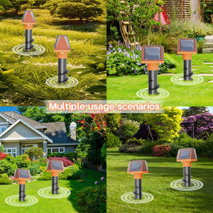Solar Powered Animal Repeller Spiral Stake For Mice Snakes 1005009234398797-ZS057-1 2PCS