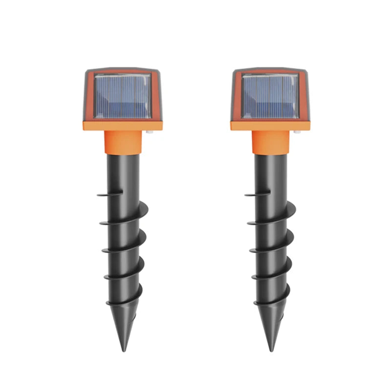 Solar Powered Animal Repeller Spiral Stake For Mice Snakes 1005009234398797-ZS057-1 2PCS