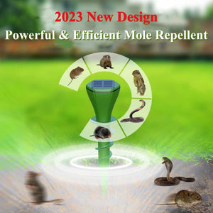 Solar Powered Sonic Mole Repellent Screw Stake With Three Vibration Modes 1005007291331493-4 PCS