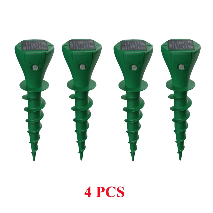 Solar Powered Sonic Mole Repellent Screw Stake With Three Vibration Modes 1005007291331493-4 PCS