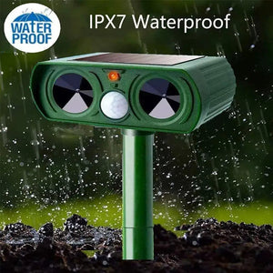 Solar Powered Ultrasonic Animal Repeller With Led Alarm Light 1005009391975589-al