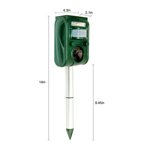 Solar Powered Ultrasonic Animal Repeller With Pir Sensor And Flashing Light 1005007038459470-al