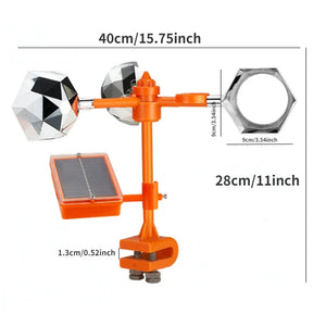 Solar Powered Ultrasonic Bird Repeller With Wind Rotation Reflective Flash 1005009149327350-No sound Reflective