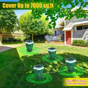 Solar Powered Ultrasonic Vibrating Pest Repellent Stakes For Lawn Garden 1005009897244102-4PCS