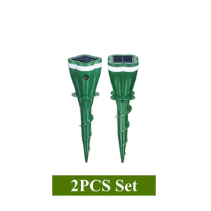 Solar Powered Ultrasonic Vibrating Pest Repellent Stakes For Lawn Garden 1005009897244102-4PCS