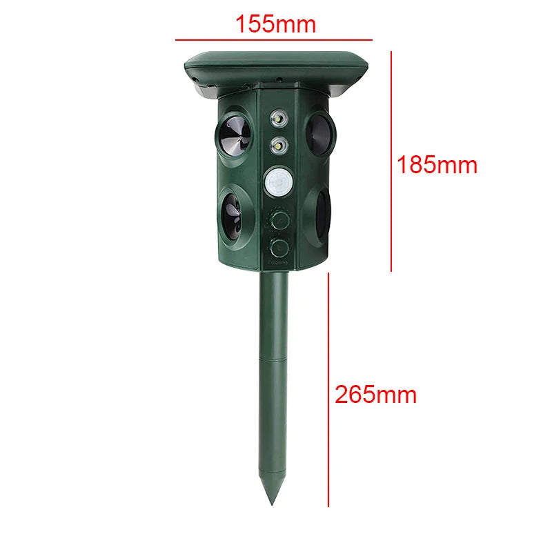 Solar Ultrasonic Animal Repeller With Motion Sensor And Flashing Light 1005006738792147-1Pc