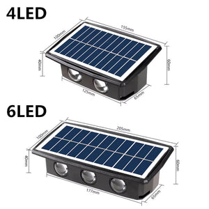 Outdoor Solar LED Wall Light Up and Down Waterproof Garden Lamp