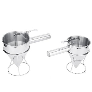 Stainless Steel Batter Dispenser Funnel With Stand 600Ml Or 1200Ml 1005005802402244-S