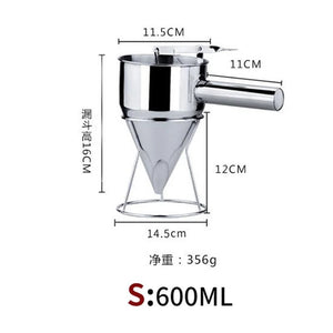Stainless Steel Batter Dispenser Funnel With Stand 600Ml Or 1200Ml 1005005802402244-S