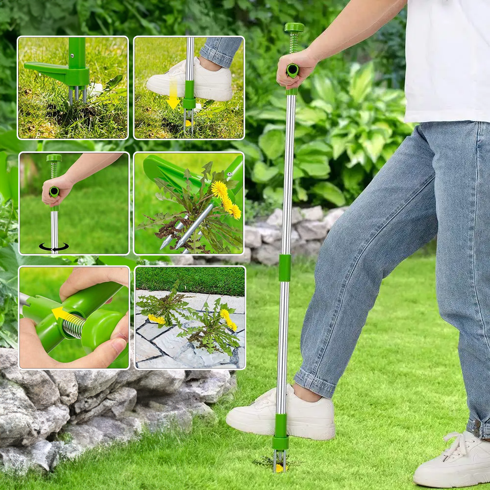 Standing Weed Puller Root Removal Tool