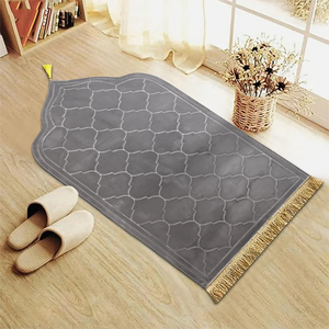 Thick Anti Slip Prayer Rug With Tassels Soft Flannel Polyester 1005006780601806-White