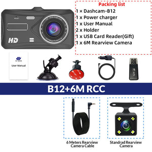 Touch Screen Mirror Dash Cam With Front Rear Cameras 1080P 1005007176247075-B12-6M RCC-BL-None